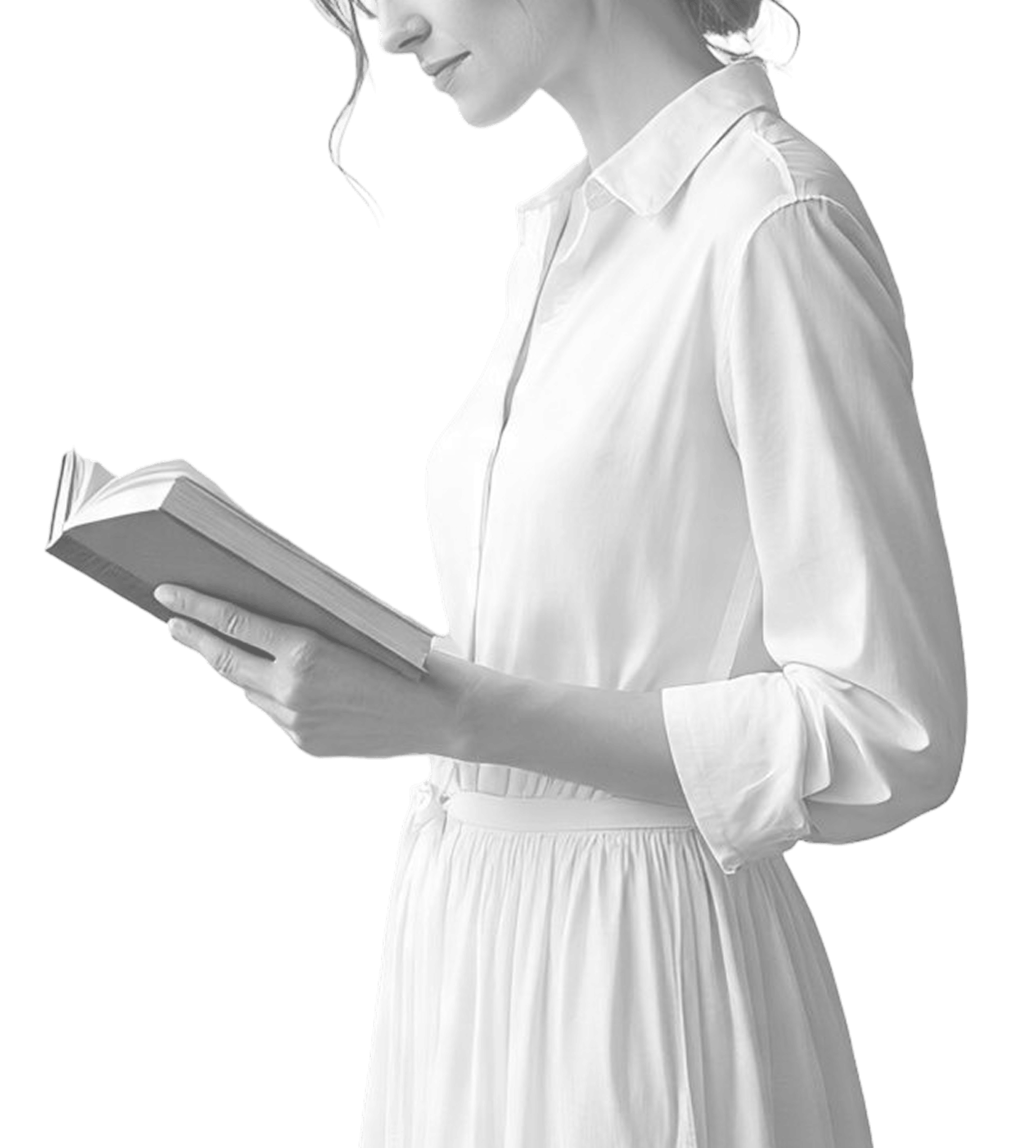 Woman reading a book