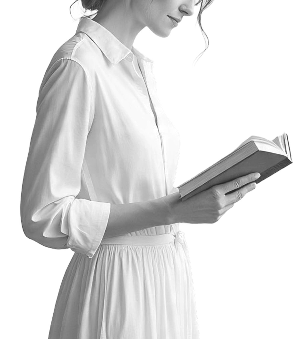 Woman reading a book